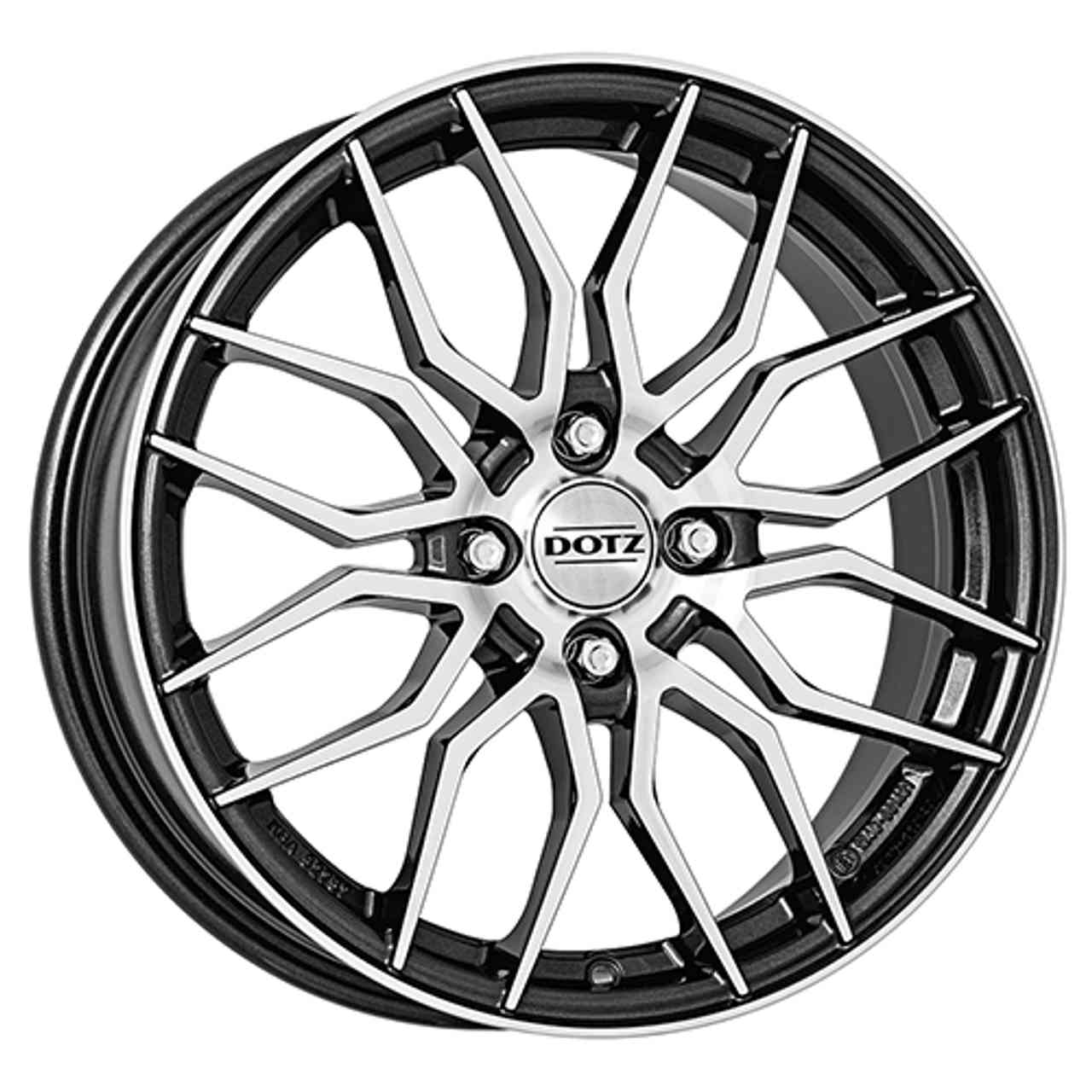 DOTZ LIMEROCK DARK gunmetal polished 7.0Jx17 4x108 ET47