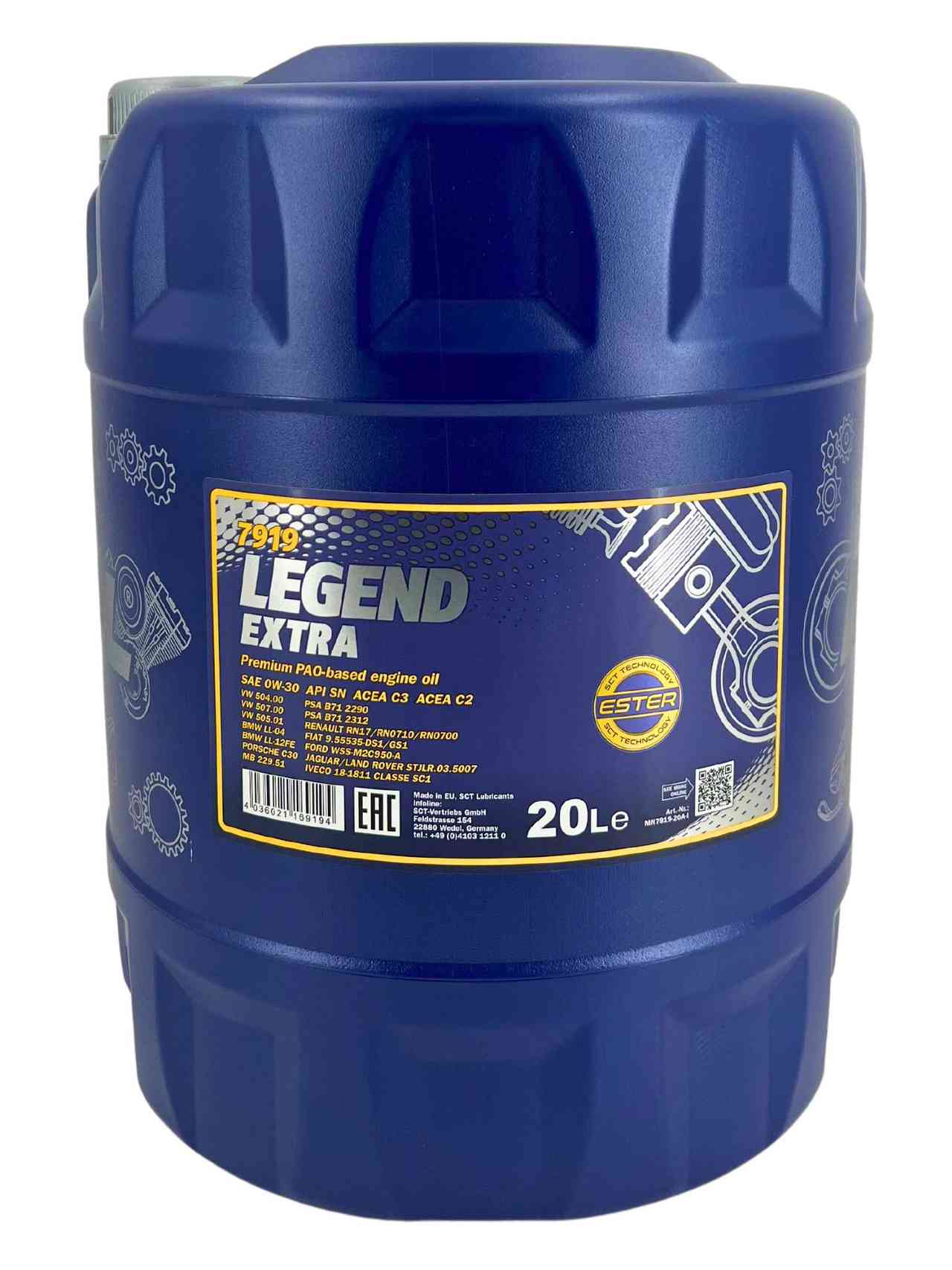 Mannol Legend Extra 0W-30 20 Liter