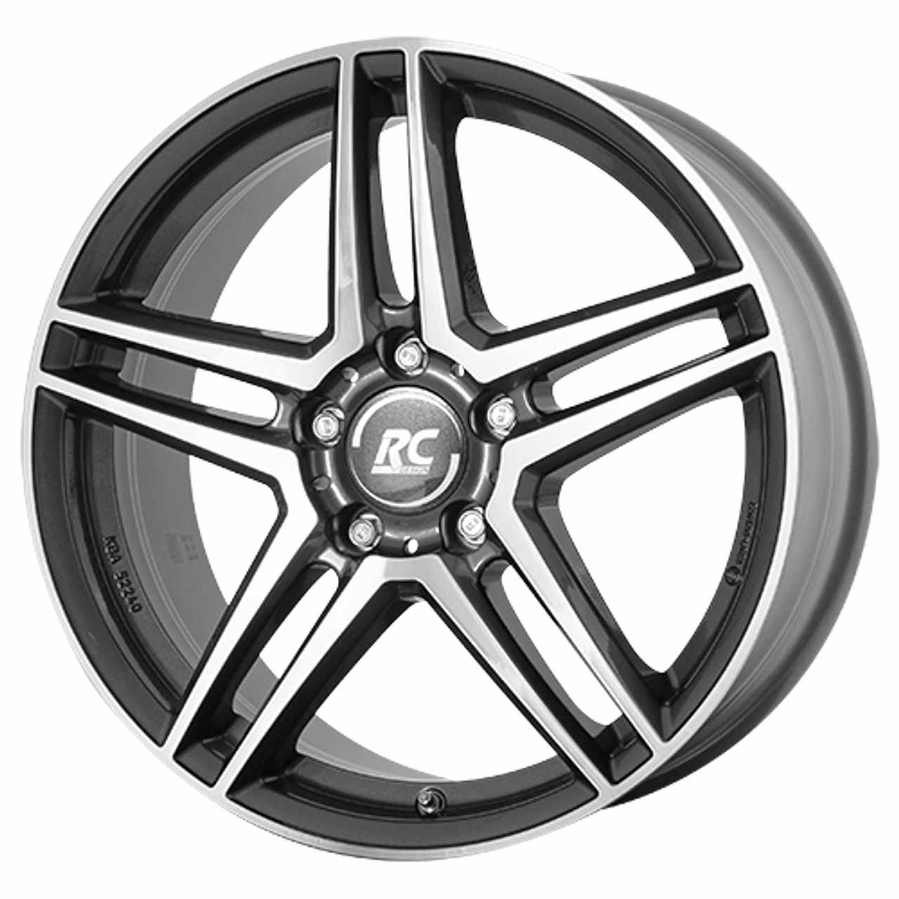 RC-DESIGN RCD17 himalaya grey vollpoliert 6.5Jx17 5x112 ET44