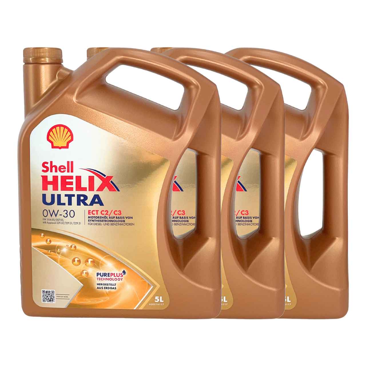 Shell Helix Ultra ECT C2 C3 0W-30 3x5 Liter