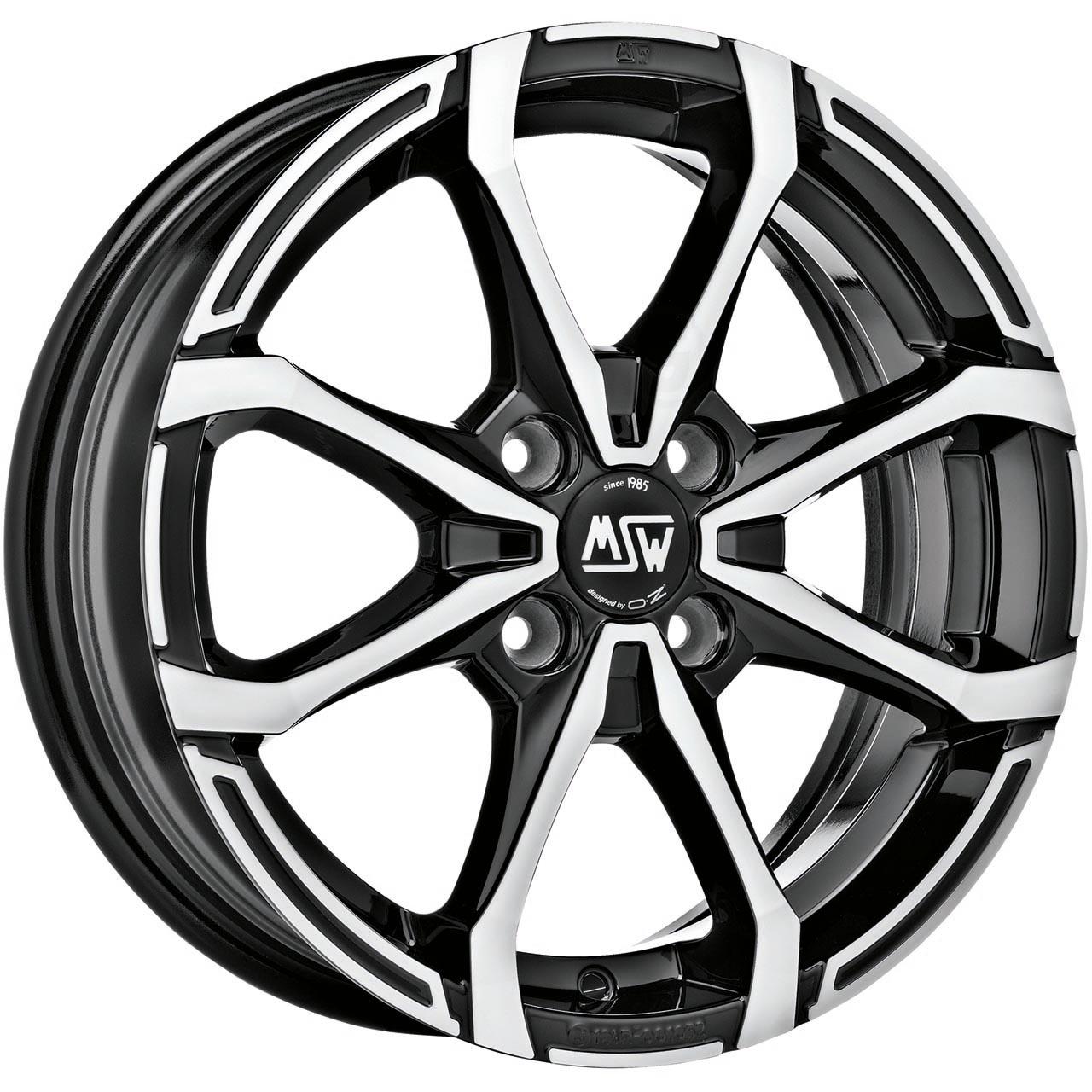 MSW Msw x4 Gloss black full polished 5.5x15 4x100 ET36