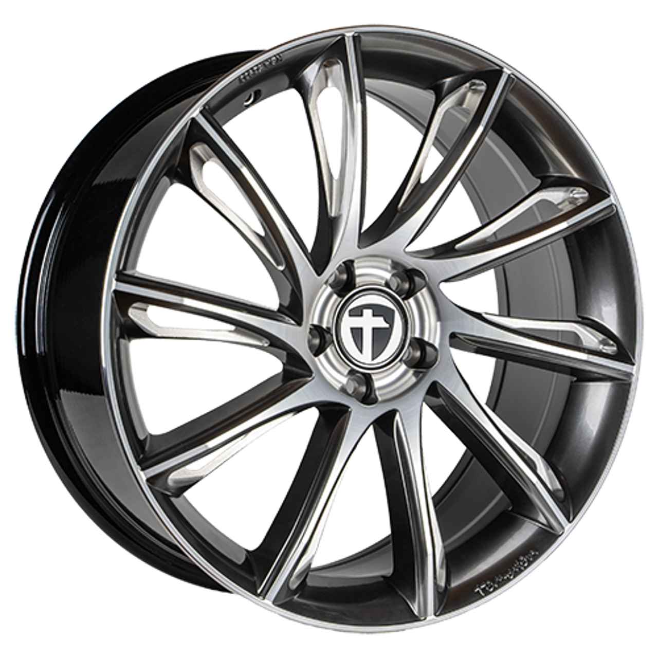 TOMASON TN24 dark hyper black CC polished 8.5Jx20 5x108 ET45