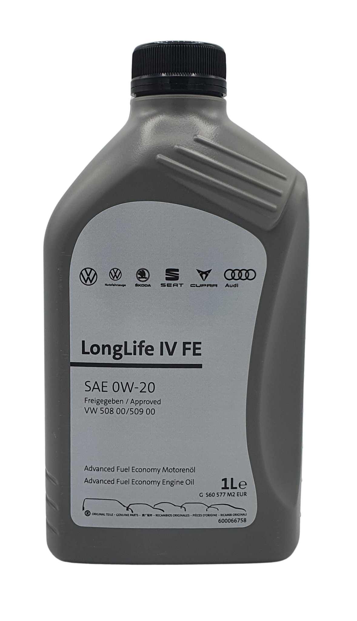 Original VW Audi Seat Skoda LongLife IV FE SAE 0W-20 508.00 / 509.00 1 Liter