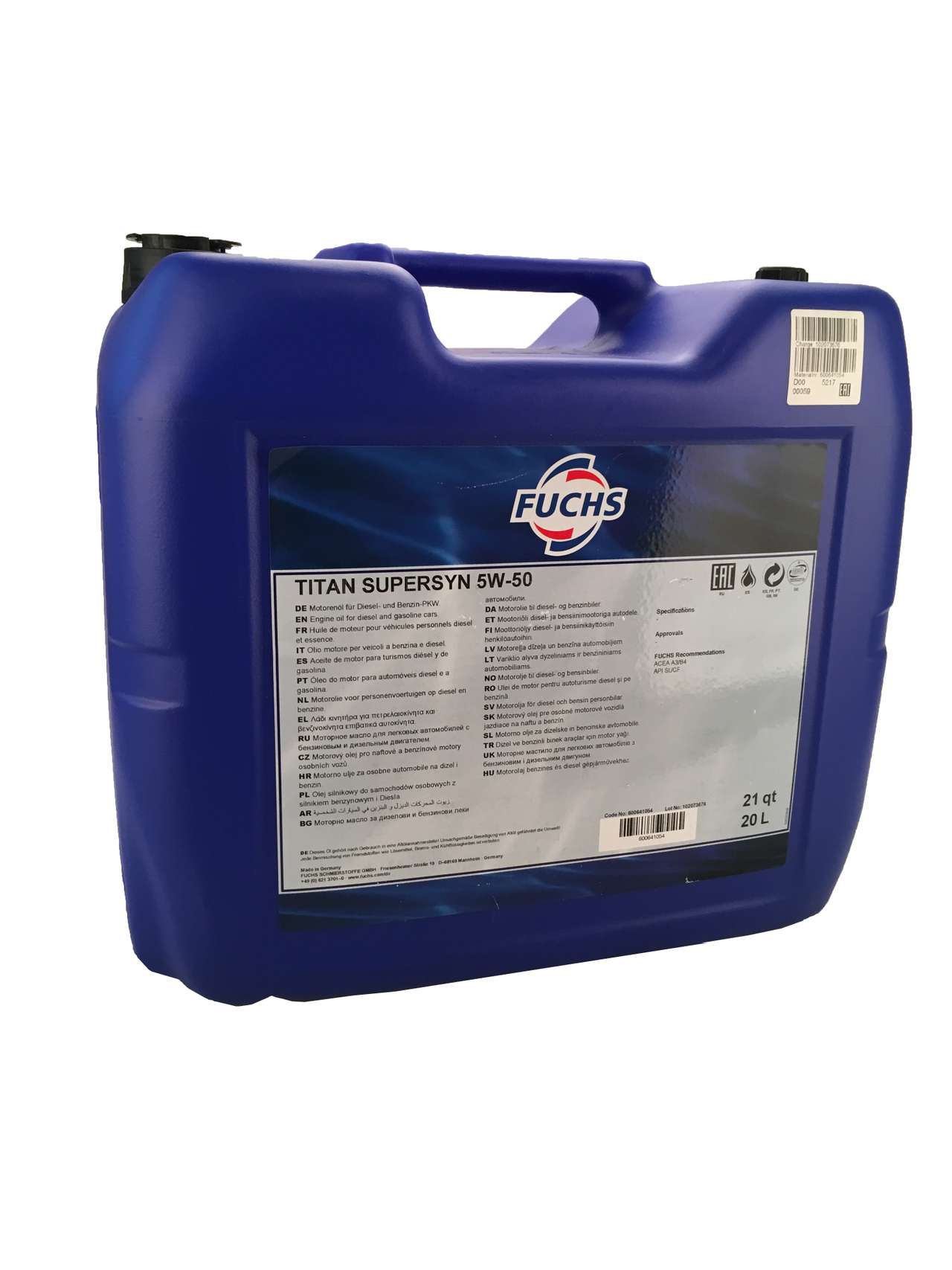 Fuchs Titan Supersyn 5W-50 20 Liter