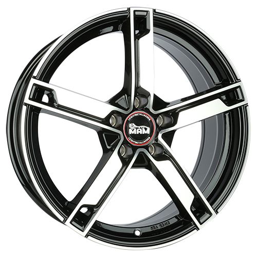 MAM MAM W4 black front polished 7.0Jx17 4x108 ET35