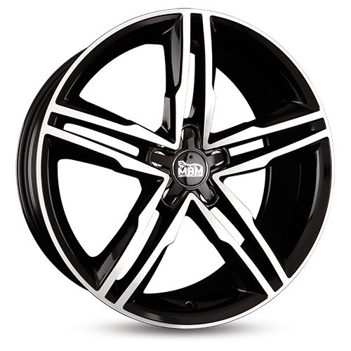 MAM MAM A1 black front polished 8.0Jx18 5x112 ET44