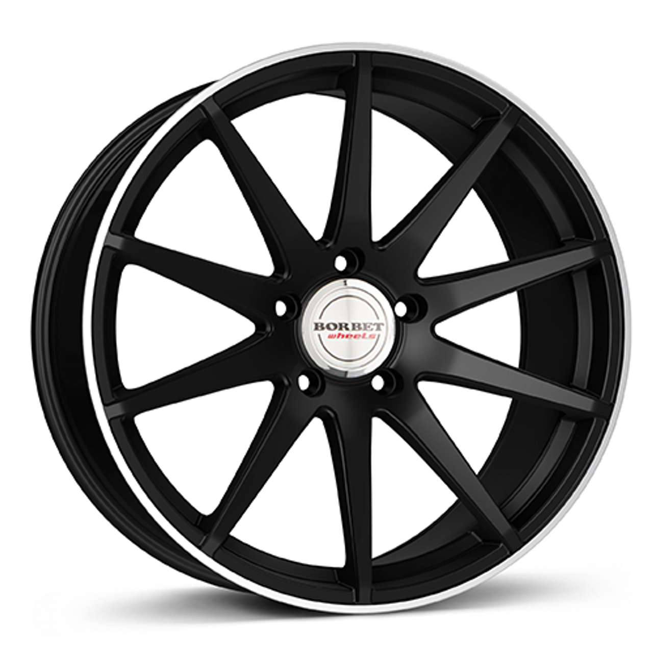 BORBET DESIGN GTX black matt rim silver 8.0Jx19 5x114.3 ET40