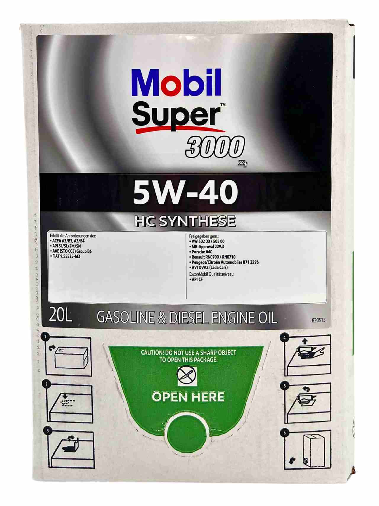 Mobil Super 3000 X1 5W-40 20 Liter BAG-IN Box