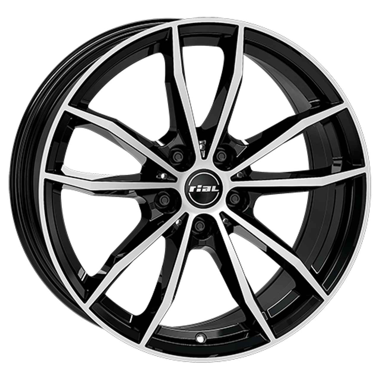 RIAL X12 diamantschwarz frontpoliert 8.0Jx18 5x112 ET30