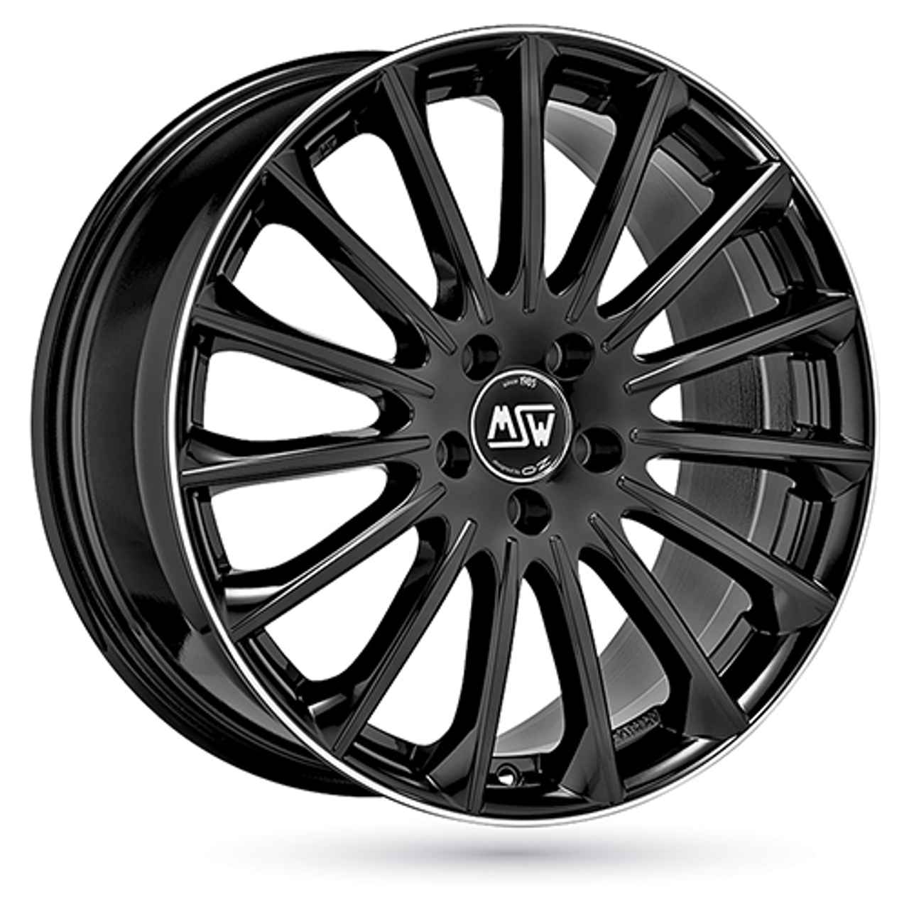 MSW (OZ) MSW 30 gloss black polished lip 7.5Jx19 5x112 ET48