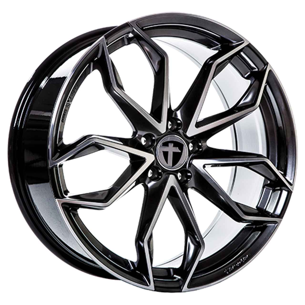 TOMASON TN22 dark hyperblack polished 10.0Jx22 5x112 ET45