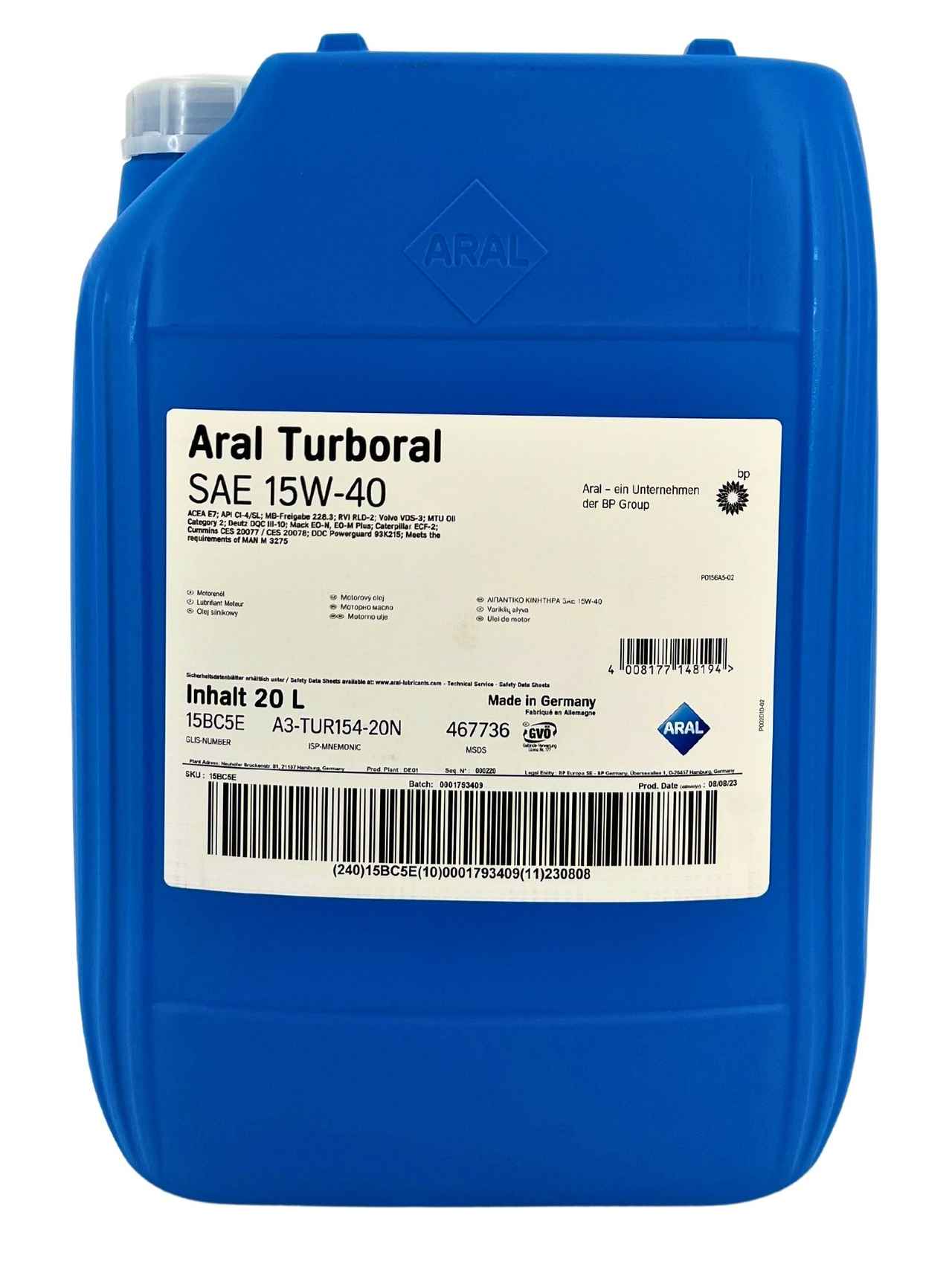 Aral Turboral 15W-40 20 Liter