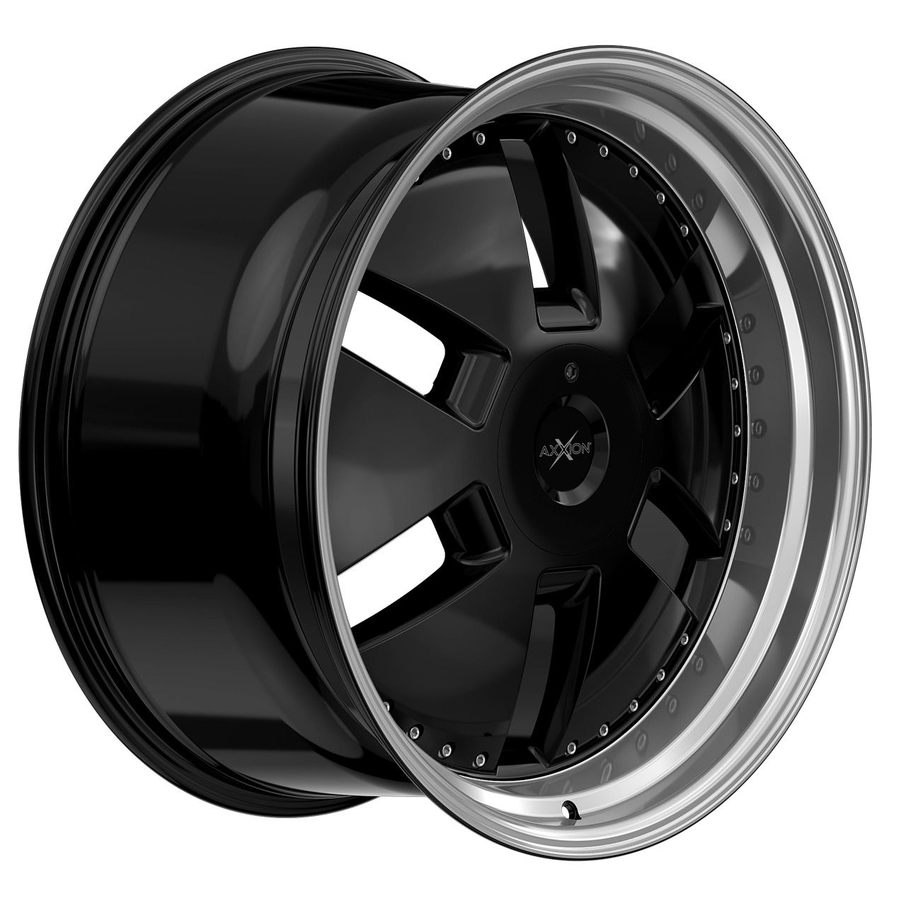 AXXION Y1 Glossy black with full machined lip 9.0Jx20 5x112 ET40