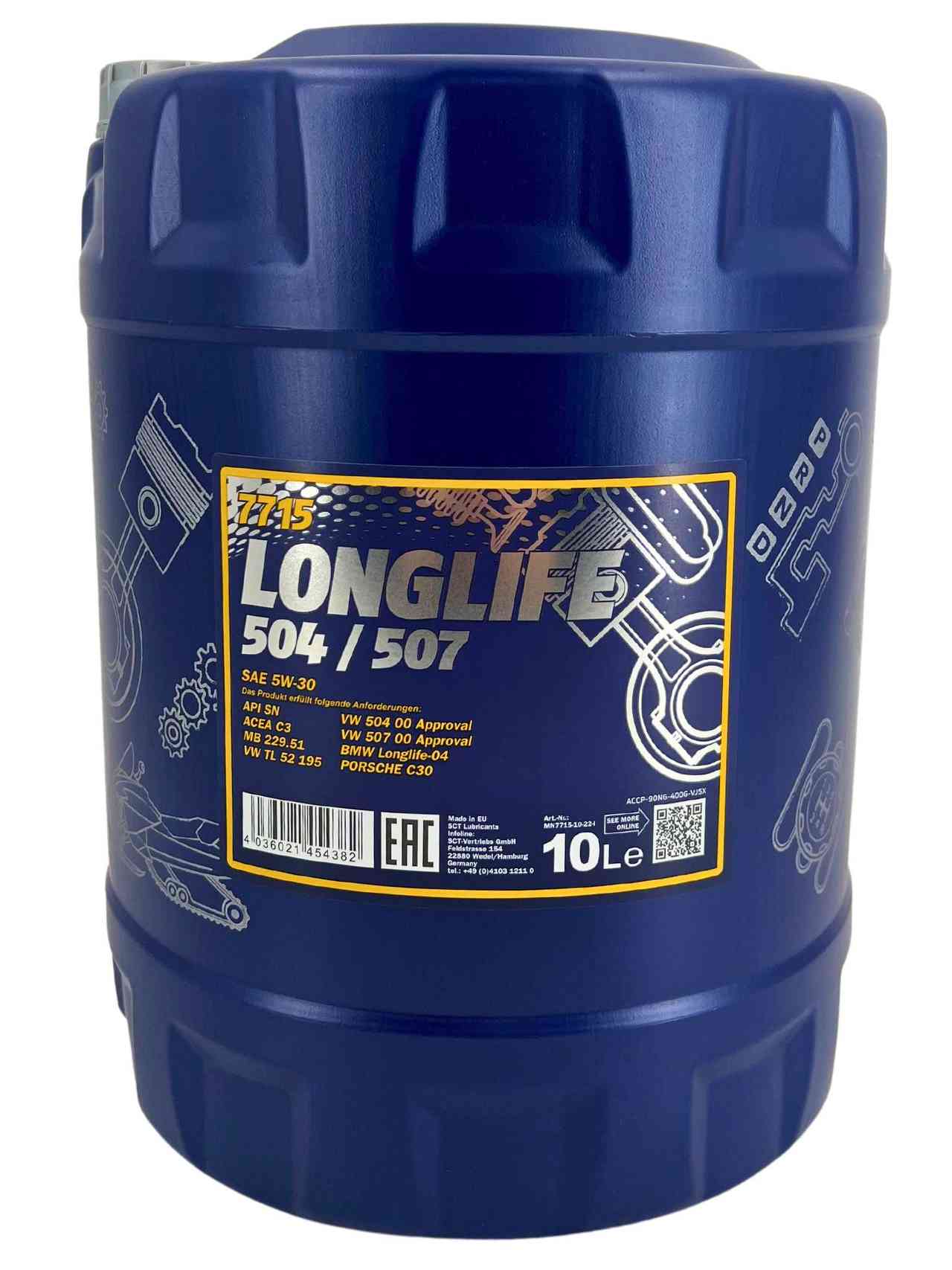 Mannol Longlife 504/507 5W-30 10 Liter