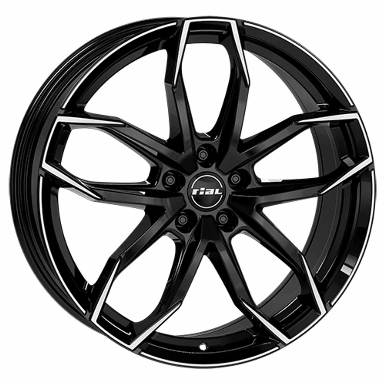 RIAL LUCCA 5-LOCH diamantschwarz frontpoliert 6.5Jx16 5x108 ET50