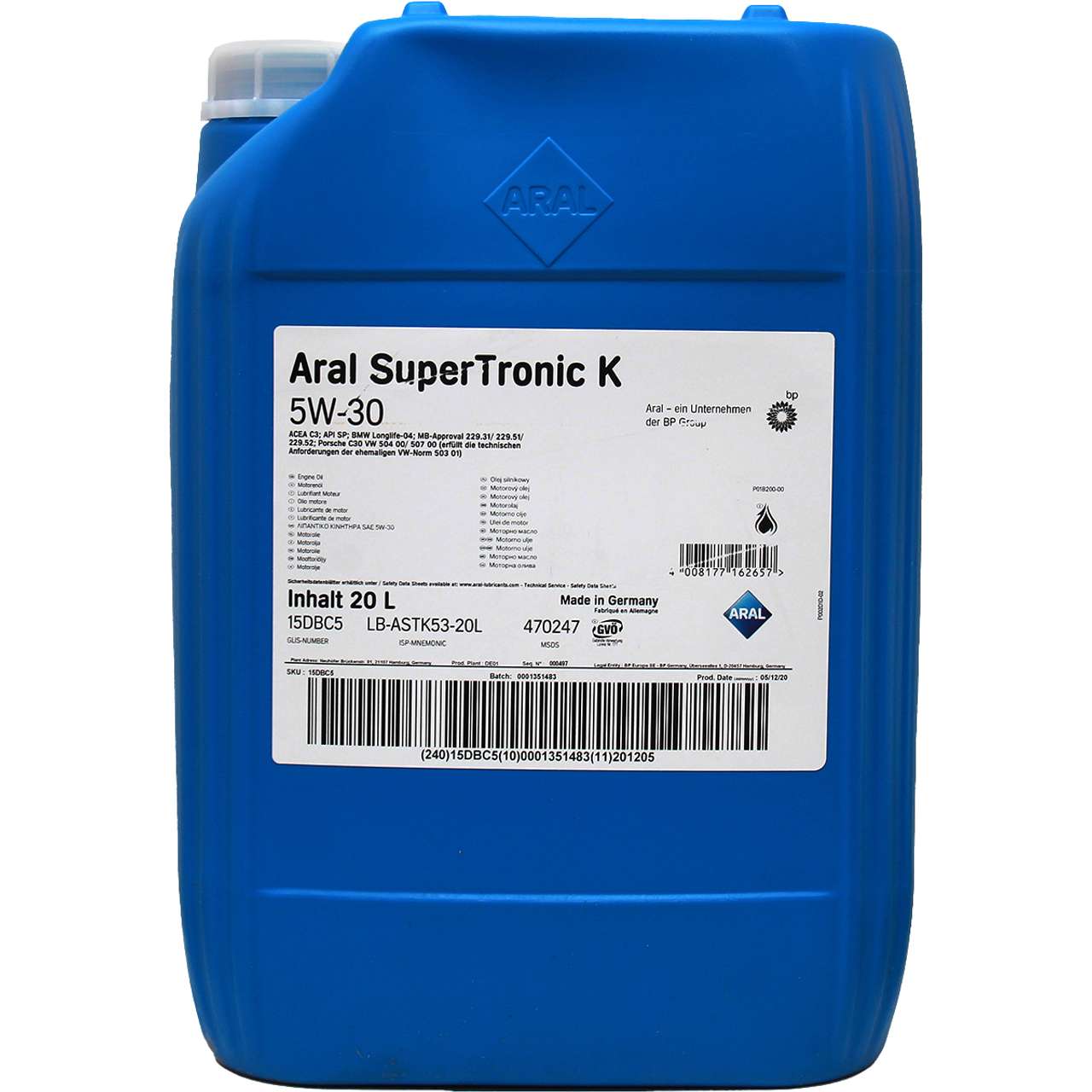 Aral SuperTronic K 5W-30 20 Liter 