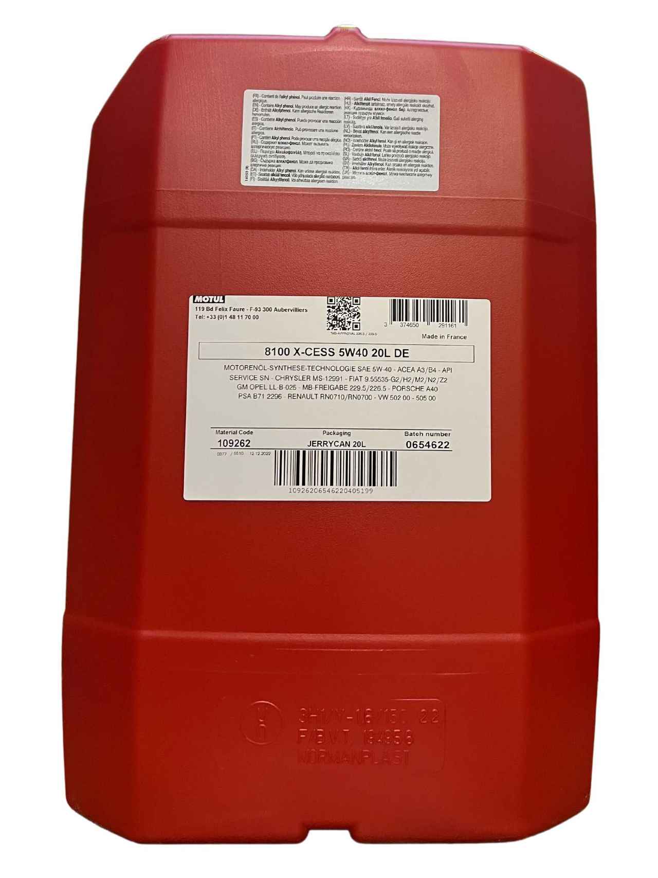 Motul 8100 X-cess GEN2 5W-40 20 Liter