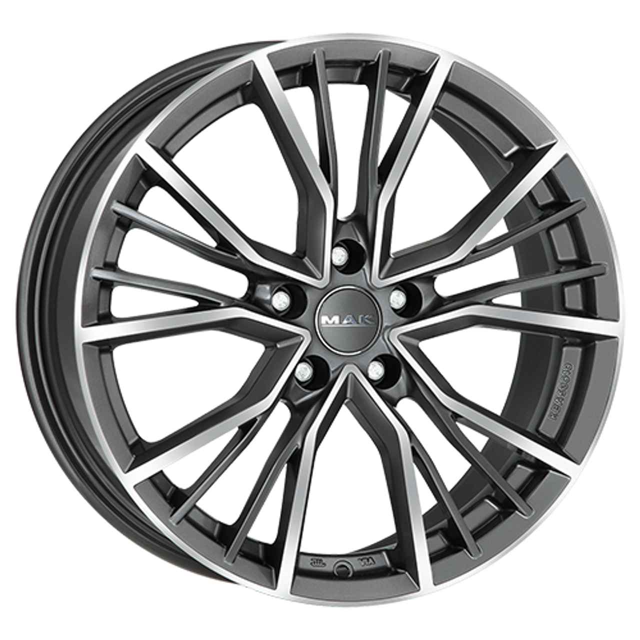 MAK UNION gun metal mirror face 7.5Jx17 5x100 ET46