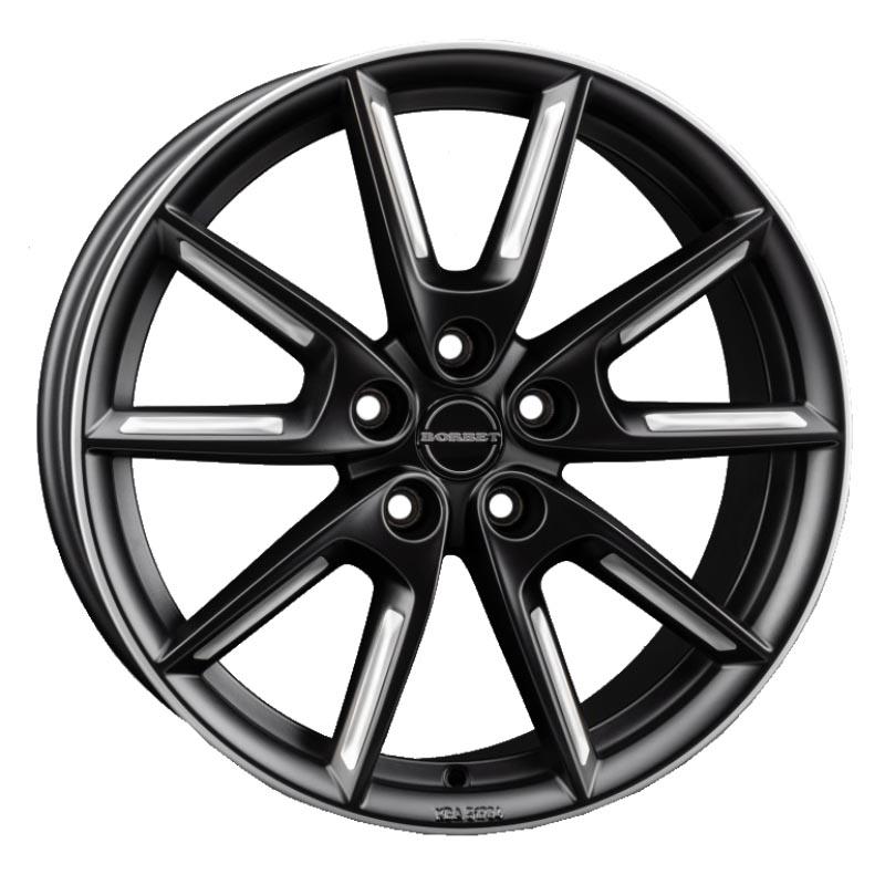 BORBET DESIGN LX black matt silver spoke rim 8.0Jx18 5x112 ET40