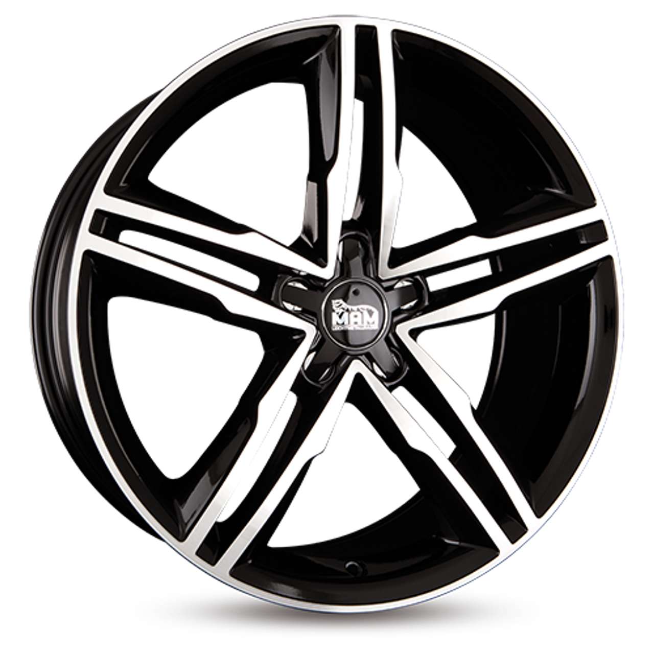 MAM MAM A1 black front polished 8.0Jx18 5x112 ET30