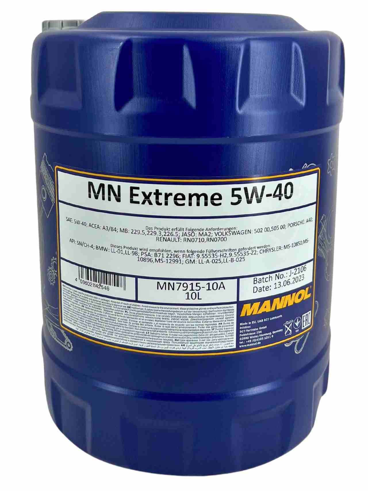 Mannol Extreme 5W-40 10 Liter