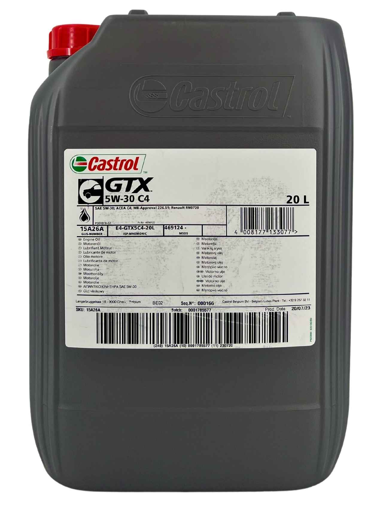 Castrol GTX 5W-30 C4 20 Liter