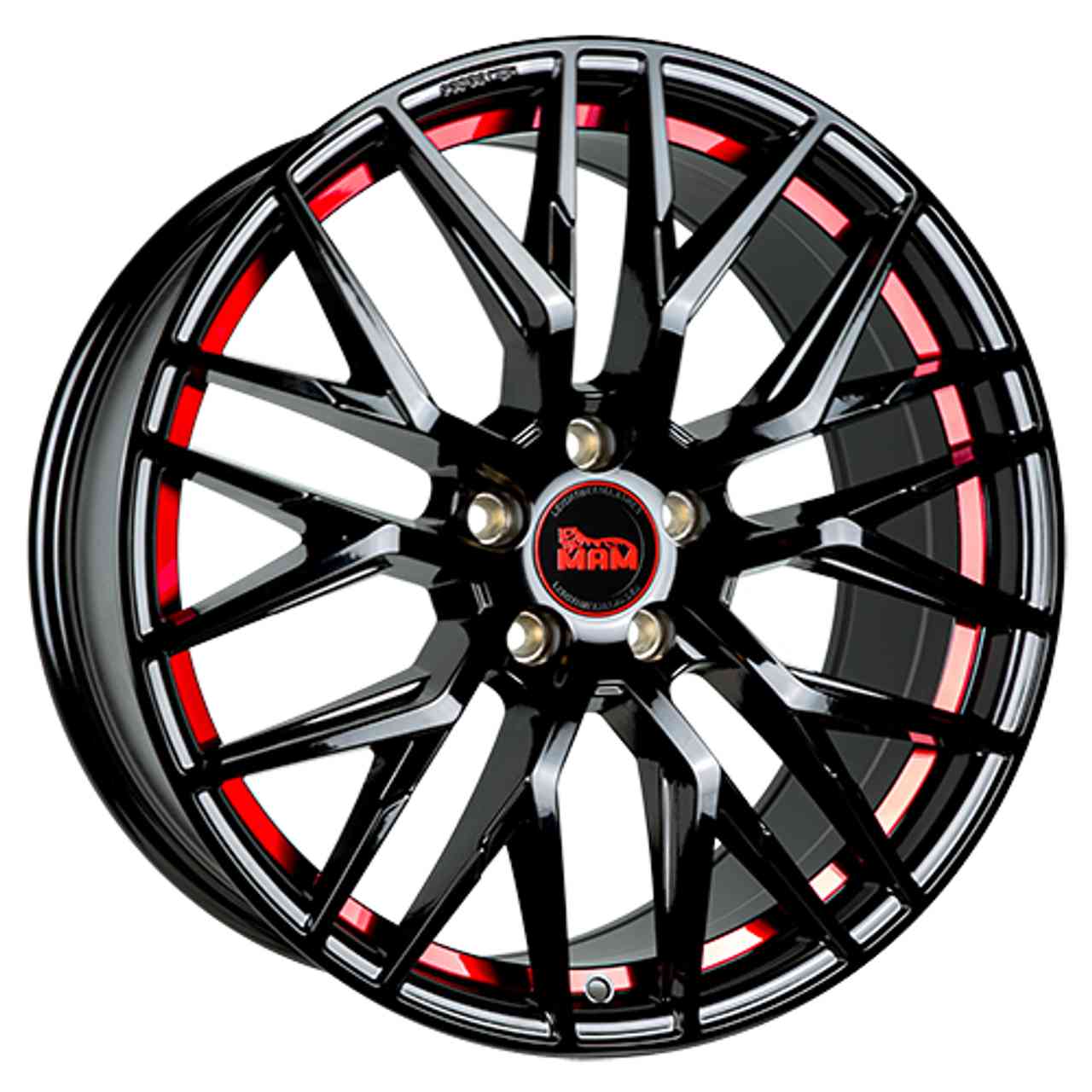 MAM MAM RS4 black painted red inside 8.0Jx18 5x120 ET35