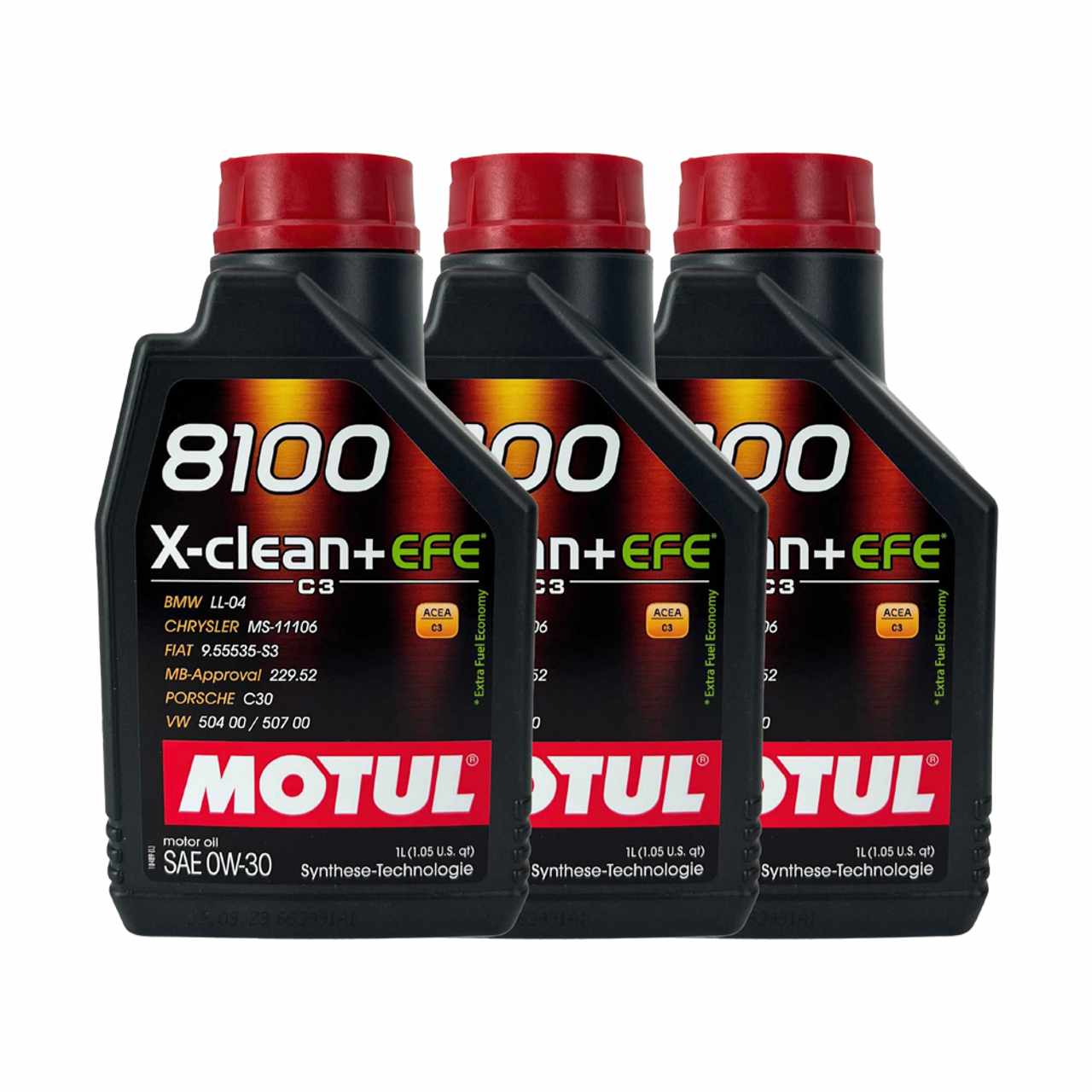 Motul 8100 X-Clean + EFE 0W-30 3x1 Liter