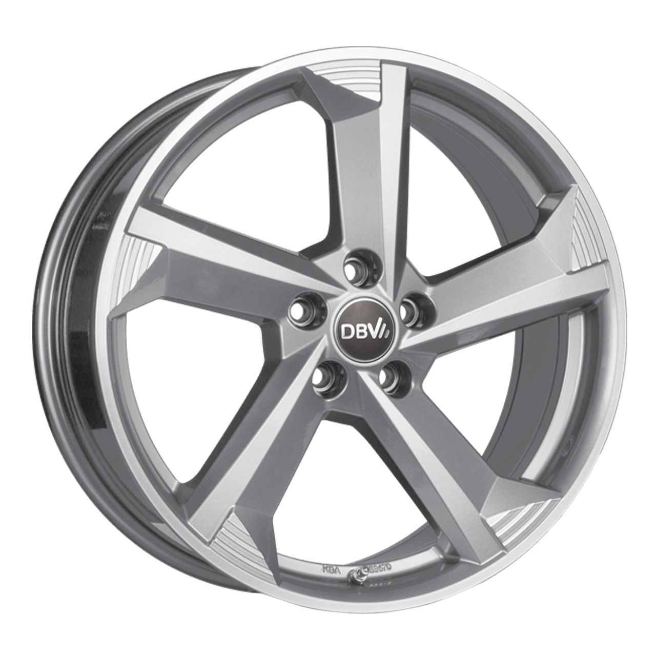 DBV TORINO III hyper silber front poliert 8.0Jx19 5x112 ET35