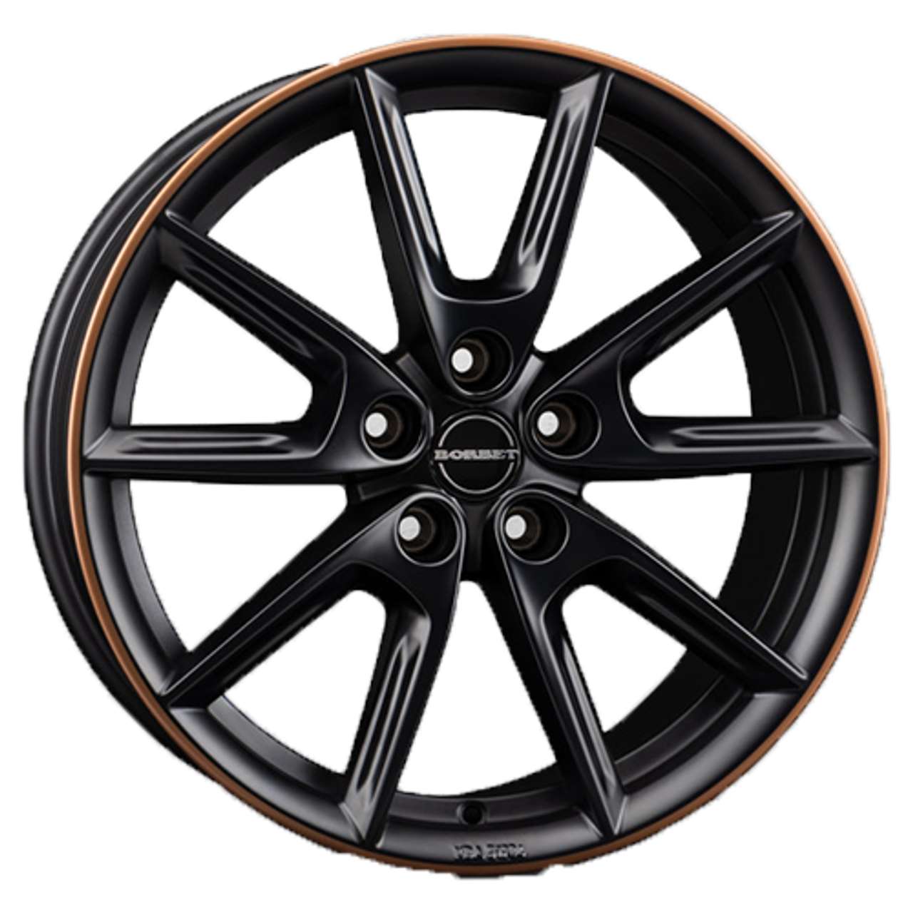 BORBET DESIGN LX18 black matt rim copper 8.0Jx18 5x112 ET48