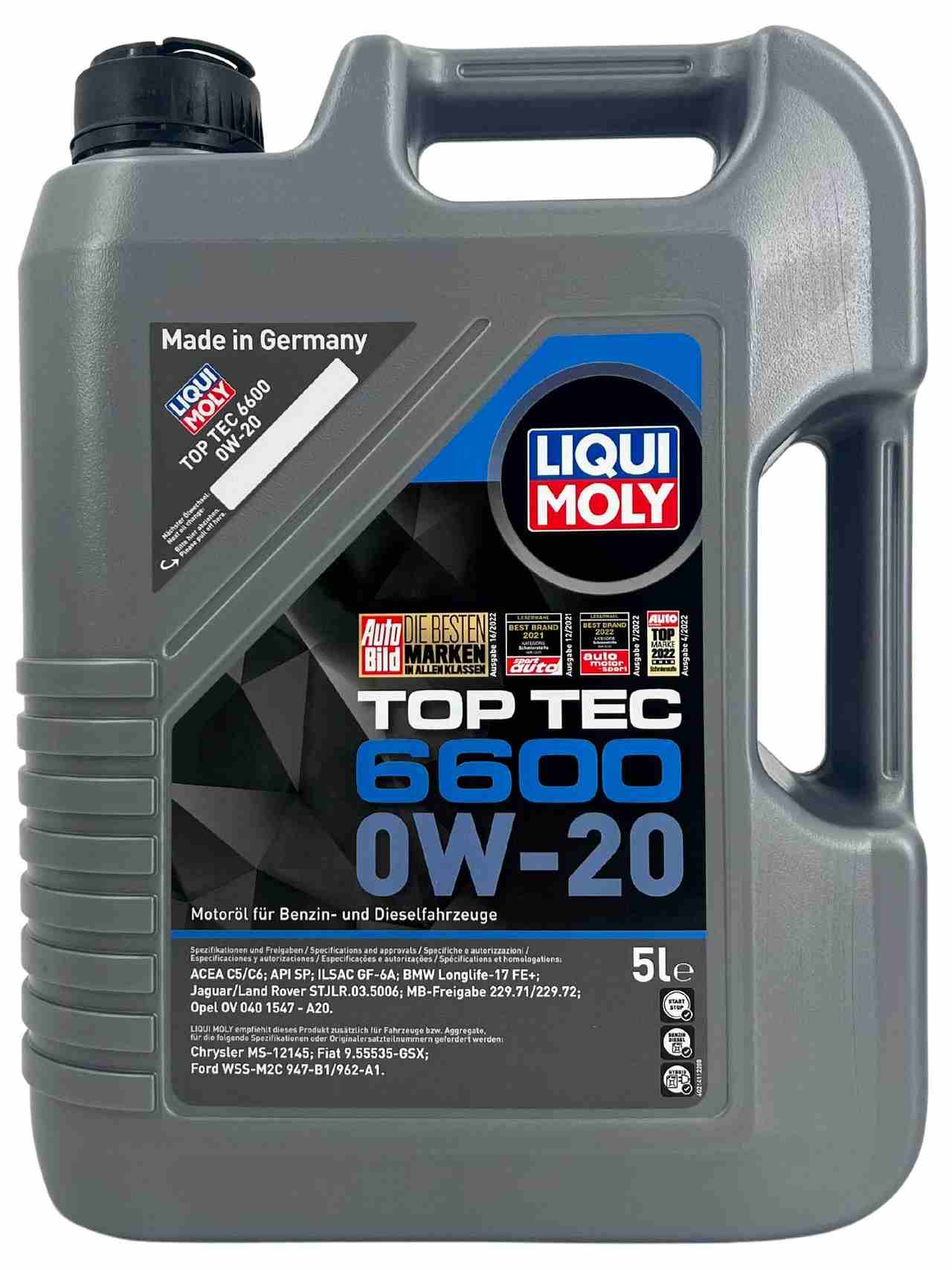 Liqui Moly Top Tec 6600 0W-20 5 Liter