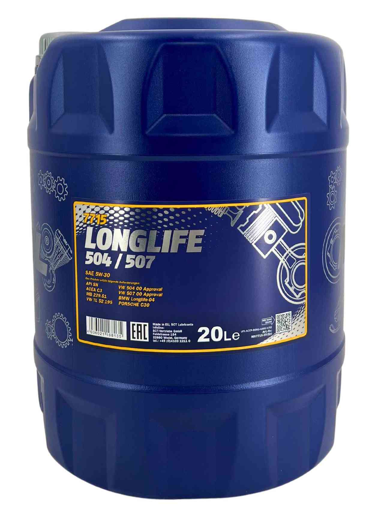 Mannol Longlife 504/507 5W-30 20 Liter