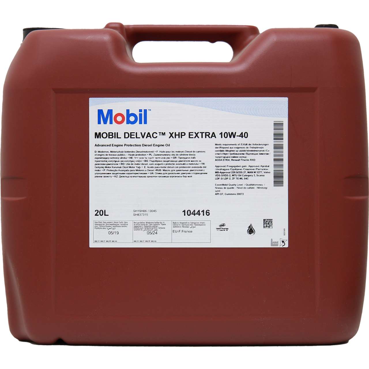 Mobil Delvac XHP Extra 10W-40 20 Liter