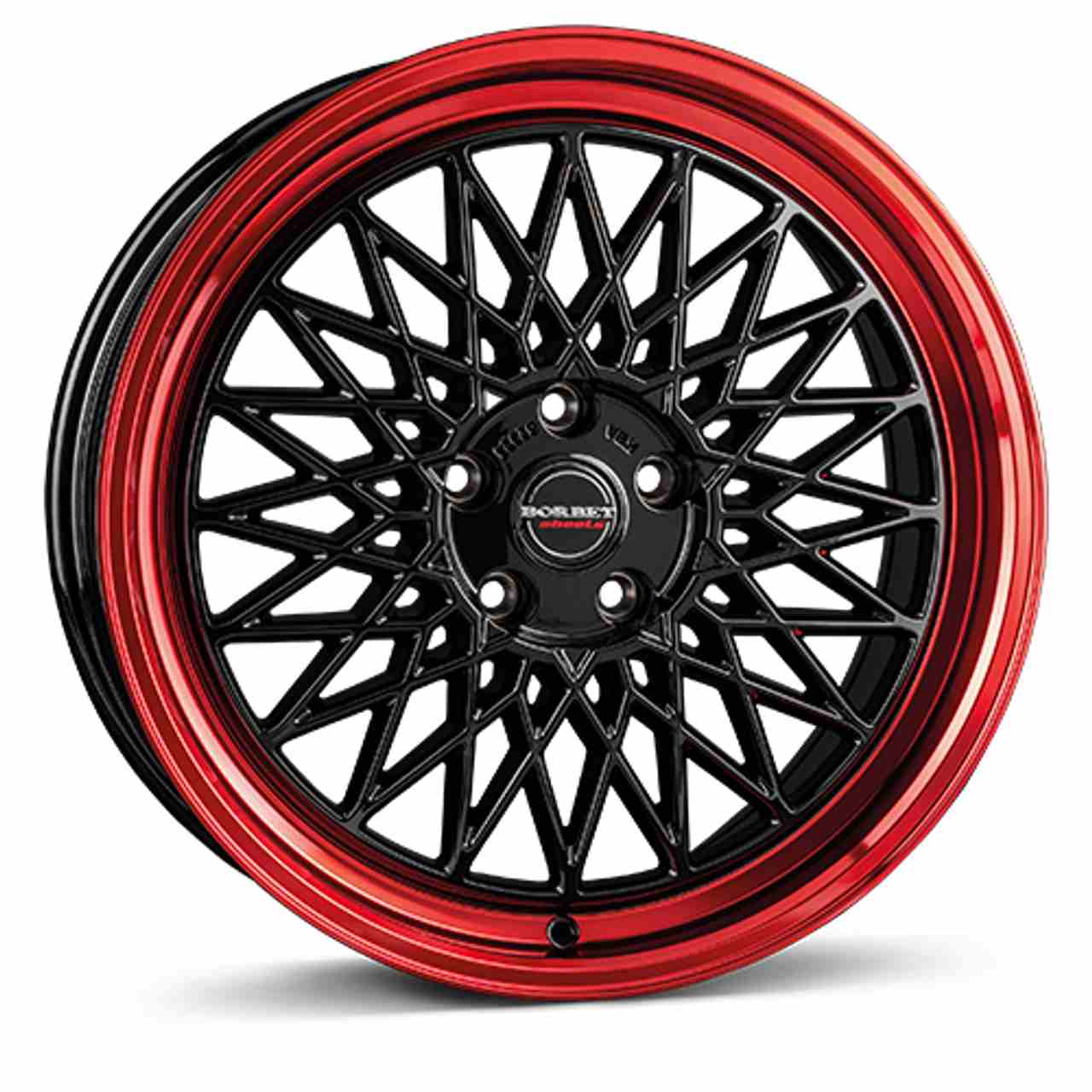 BORBET DESIGN B black rim red 7.0Jx17 4x108 ET20