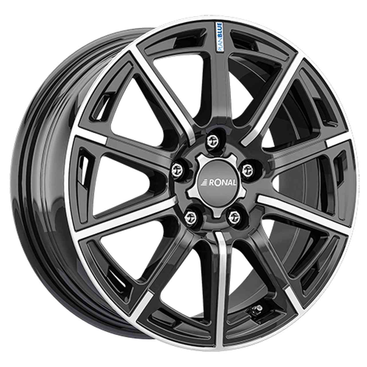 RONAL RONAL R60 BLUE jetblack-frontkopiert 6.5Jx16 5x114.3 ET45